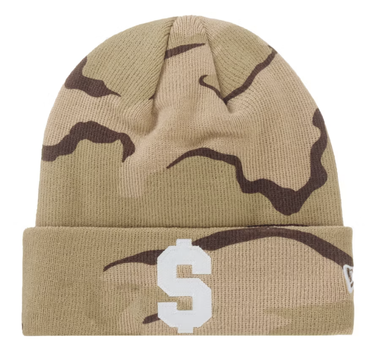 Supreme New Era $ Beanie Desert Camo