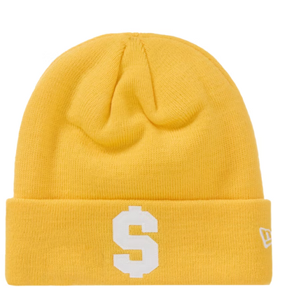 Supreme New Era $ Beanie Gold