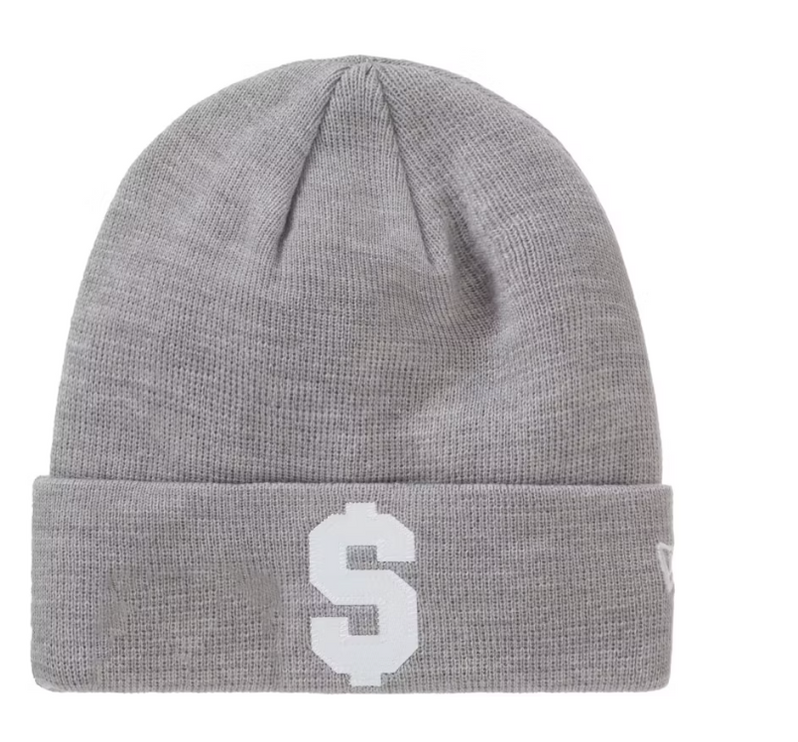 Supreme New Era $ Beanie Heather Grey