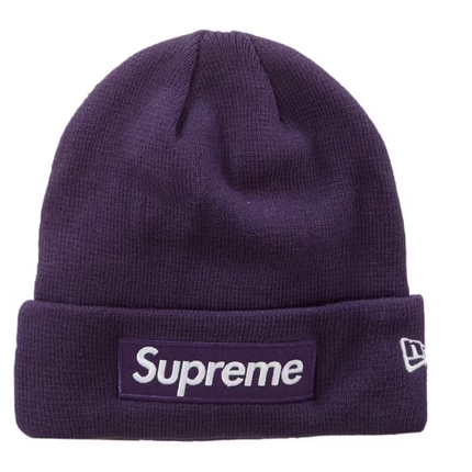 Supreme New Era Box Logo Beanie (FW23) Dark Purple