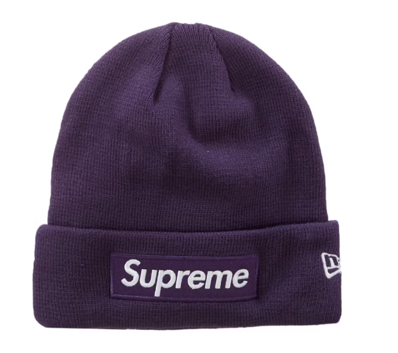 Supreme New Era Box Logo Beanie (FW23) Dark Purple