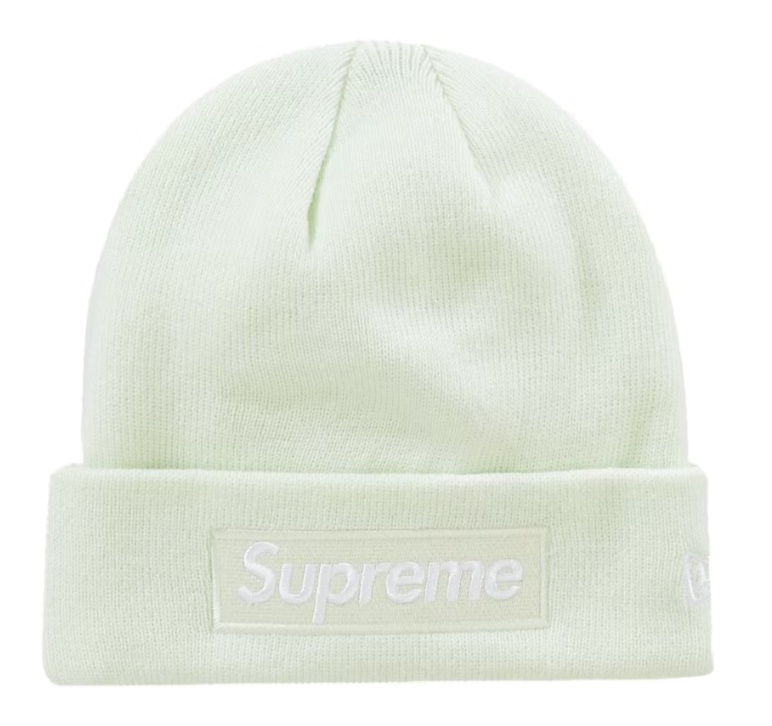 Supreme New Era Box Logo Beanie (FW23) Light Green