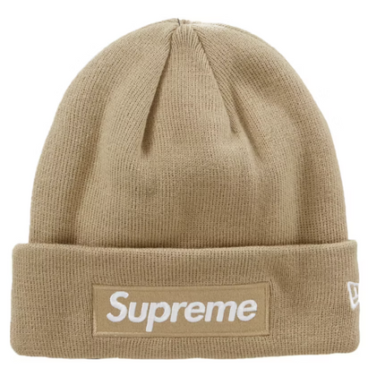 Supreme New Era Box Logo Beanie (FW23) Dark Sand