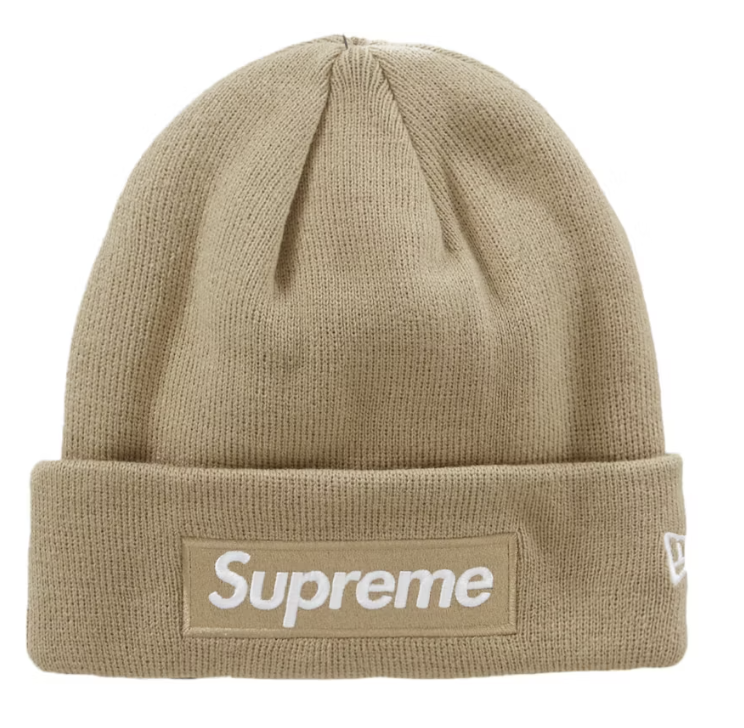 Supreme New Era Box Logo Beanie (FW23) Dark Sand