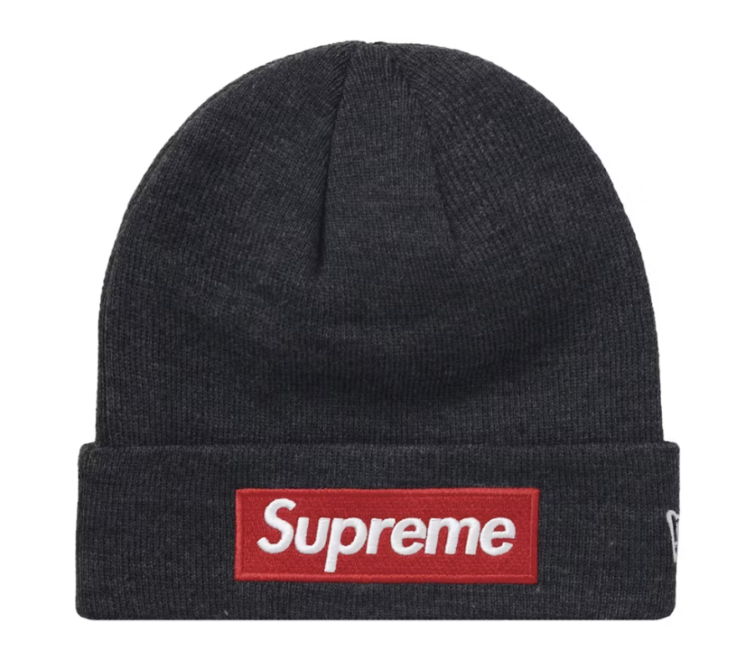 Supreme New Era Box Logo Beanie (FW21) Charcoal