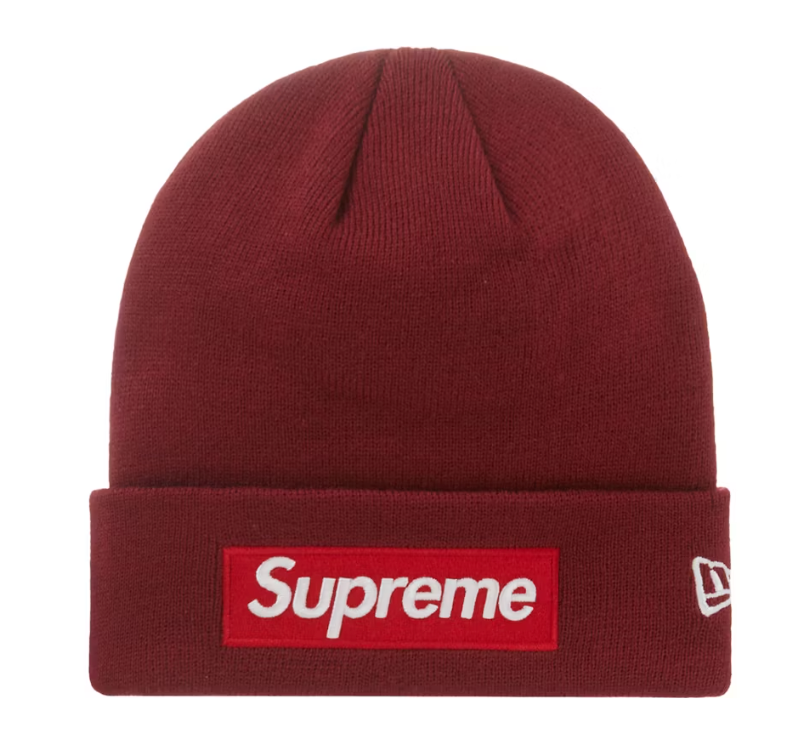 Supreme New Era Box Logo Beanie (FW22) Cardinal