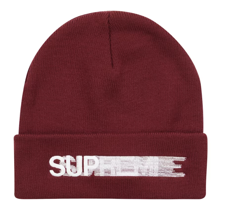 Supreme Motion Logo Beanie (SS23) Burgundy