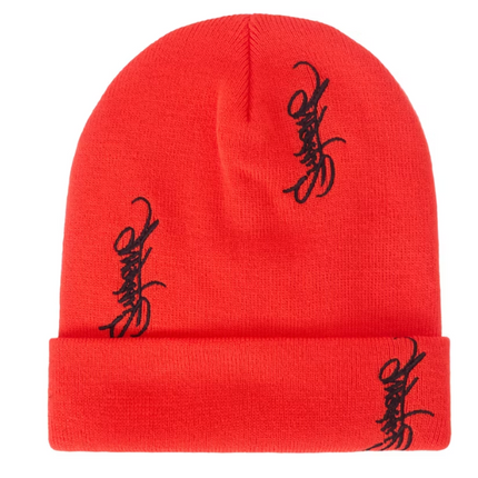 Supreme Tag Beanie Bright Orange