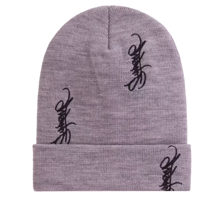 Supreme Tag Beanie Heather Grey