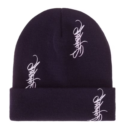 Supreme Tag Beanie Navy