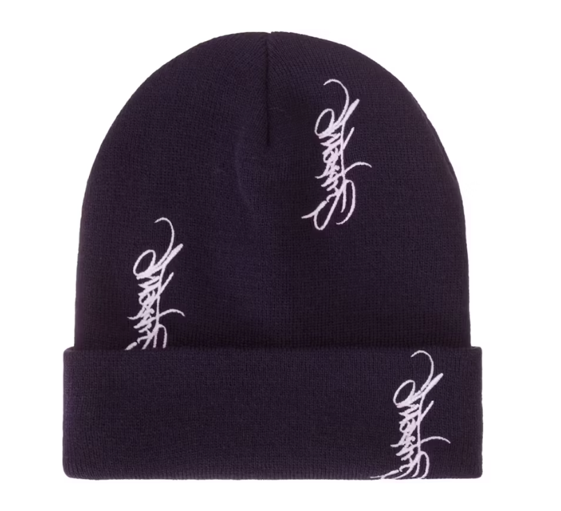 Supreme Tag Beanie Navy