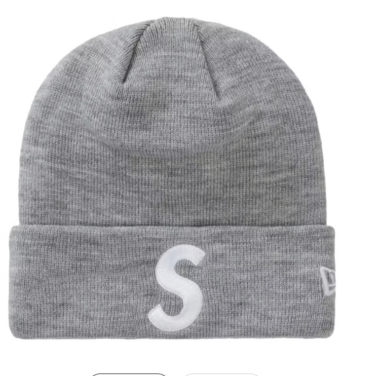 Supreme New Era S Logo Beanie Heather Grey