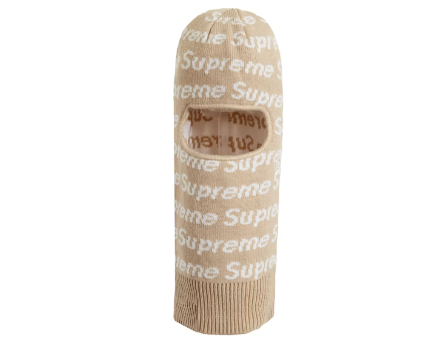 Supreme New Era Repeat Balaclava Taupe