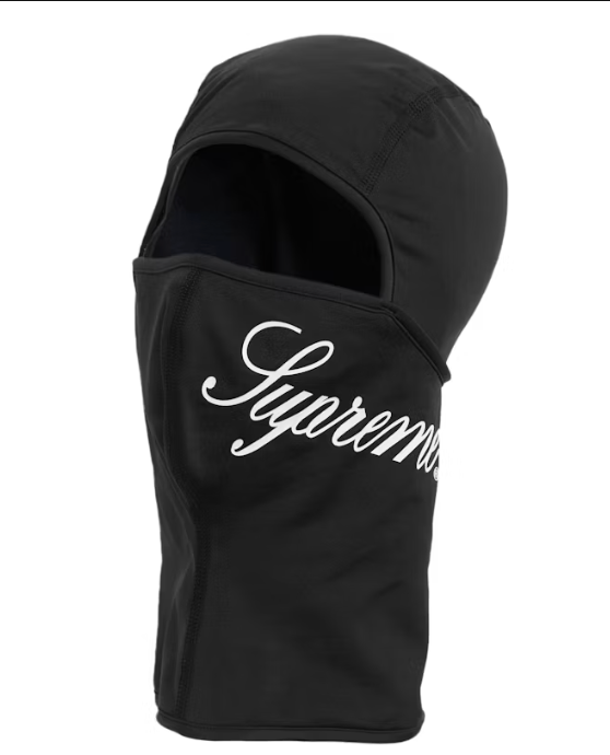 Supreme Script Lightweight Balaclava Black