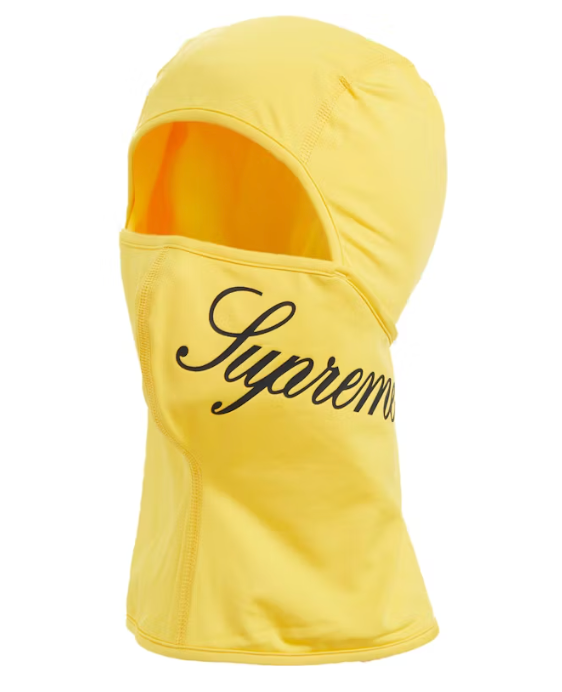 Supreme Script Lightweight Balaclava Yellow