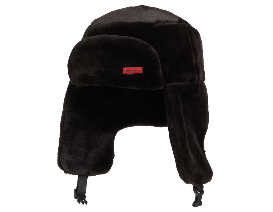 Supreme Faux Fur Ushanka Hat Black