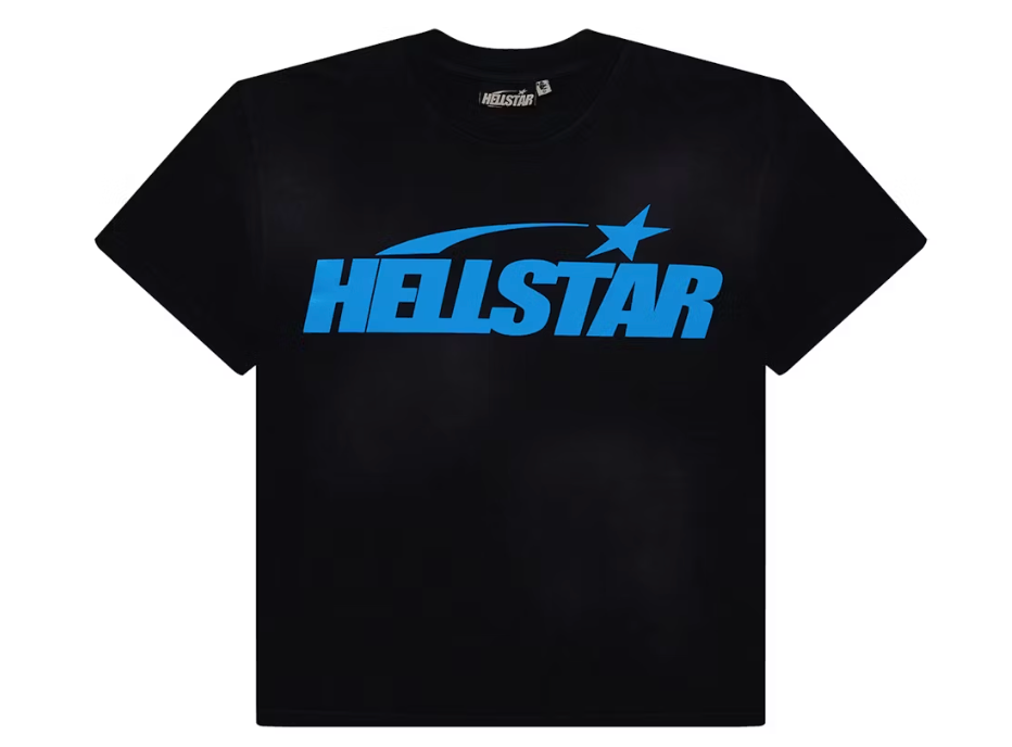 Hellstar Classic T-shirt (Gel Print) Black/Blue