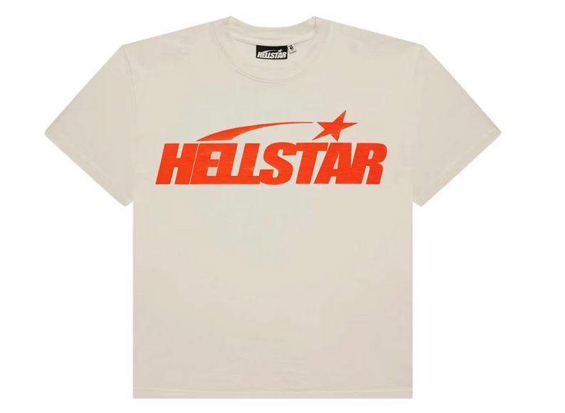 Hellstar Classic T-shirt (Gel Print) White/Orange