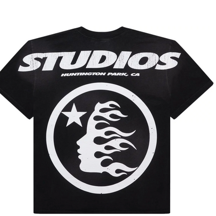 HELLSTAR STUDIOS CARTOON LOGO TEE (BLACK/YELLOW)