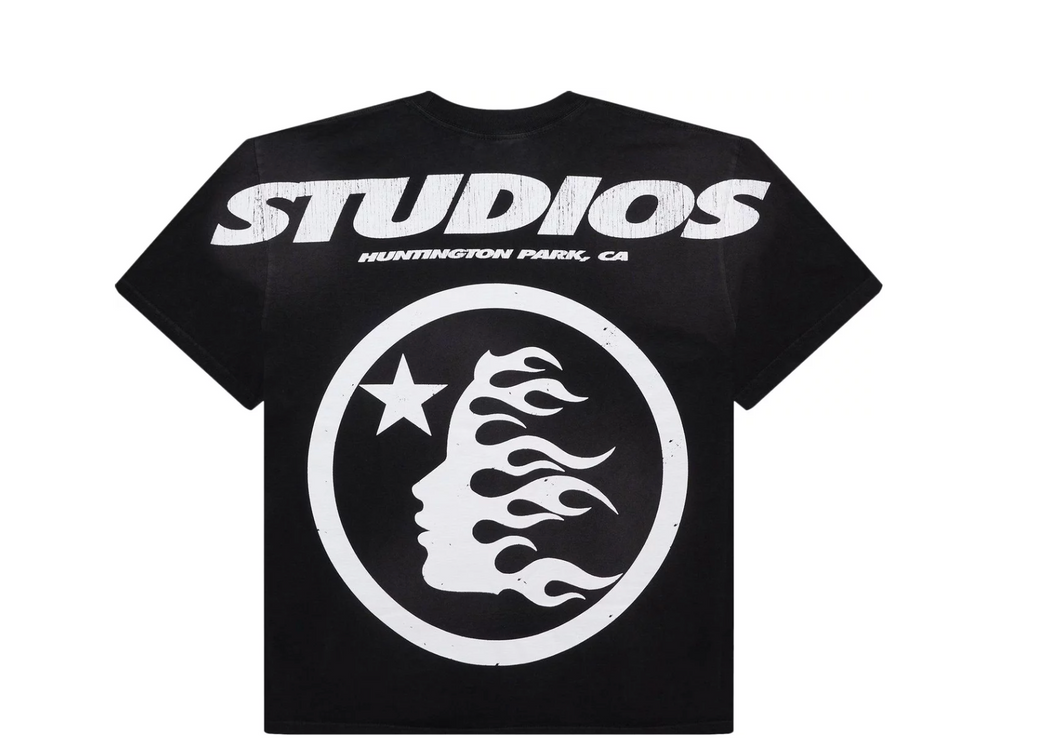 HELLSTAR STUDIOS CARTOON LOGO TEE (BLACK/YELLOW)