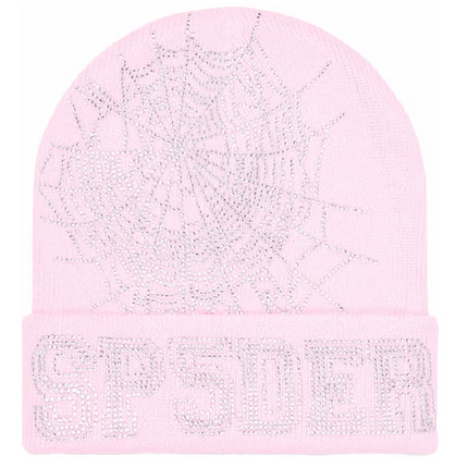 Sp5der Web Beanie Pink