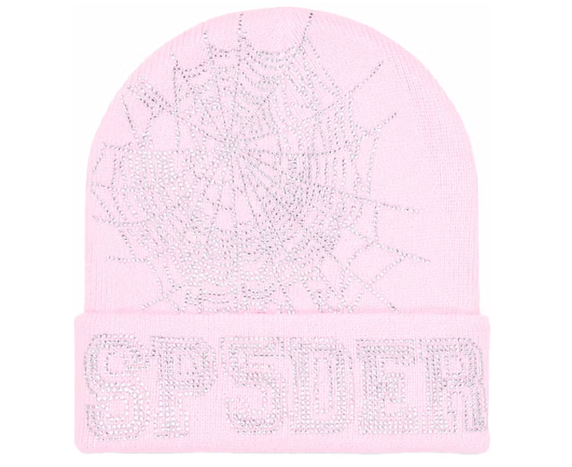 Sp5der Web Beanie Pink