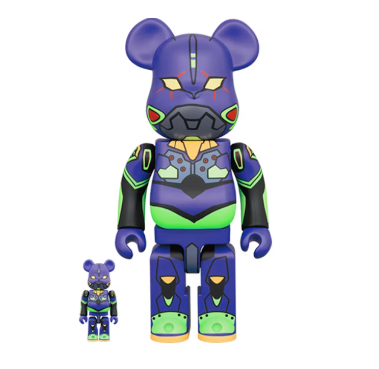 Bearbrick Evangelion Unit 1 (New Paint Version) 100% & 400% Set