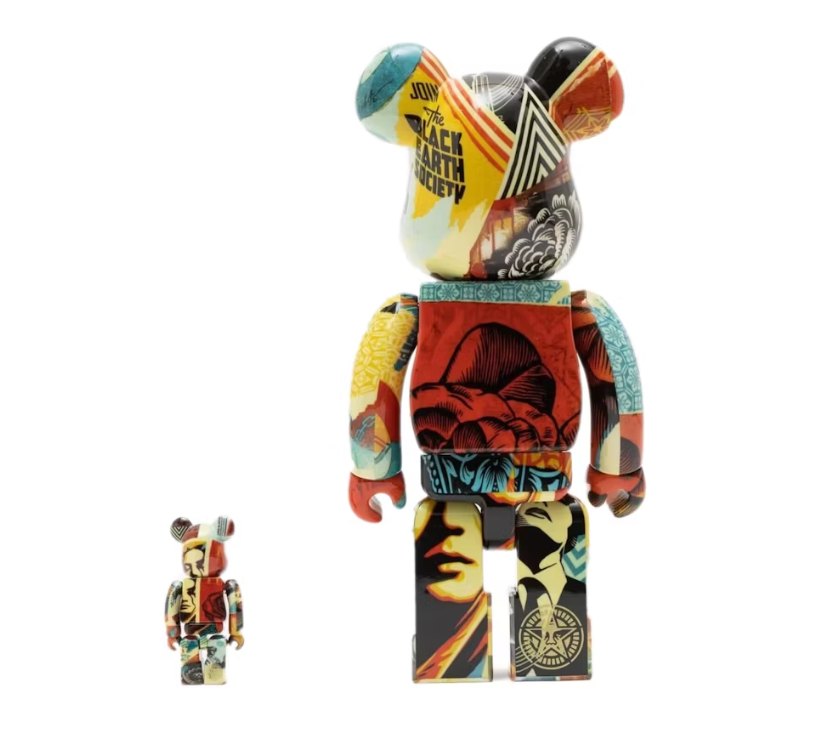 Bearbrick x Shepard Fairey Obey DesignerCon 2022 Exclusive 100% & 400% Set