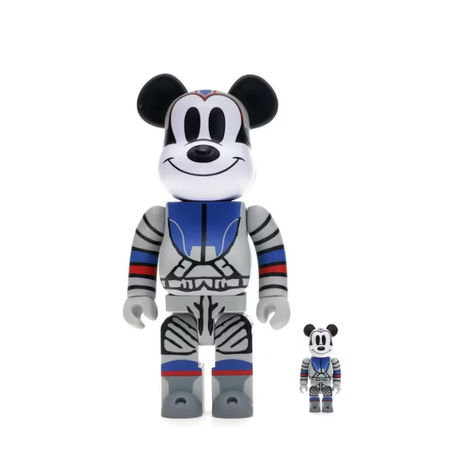 Bearbrick x Billionaire Boys Club x Mickey Mouse Astronaut 100% & 400% Set Multicolor