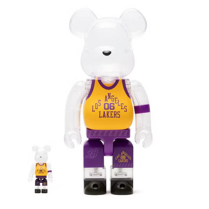 Bearbrick x Bodega x NBA Worldwide Respect Los Angeles Lakers 100% & 400% Set