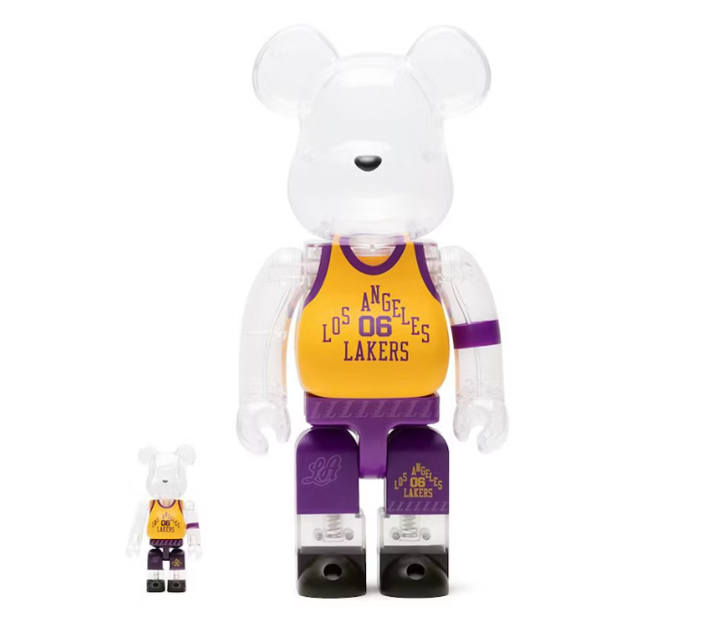 Bearbrick x Bodega x NBA Worldwide Respect Los Angeles Lakers 100% & 400% Set