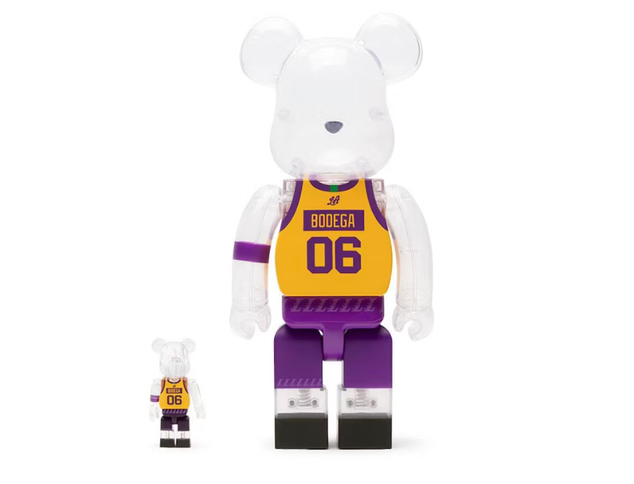 Bearbrick x Bodega x NBA Worldwide Respect Los Angeles Lakers 100% & 400% Set