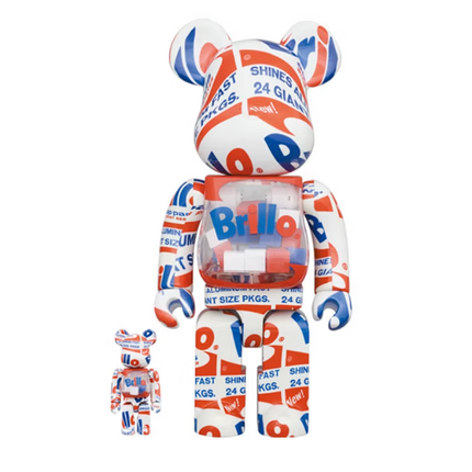 Bearbrick x Andy Warhol Brillo (2022) 100% & 400% Set