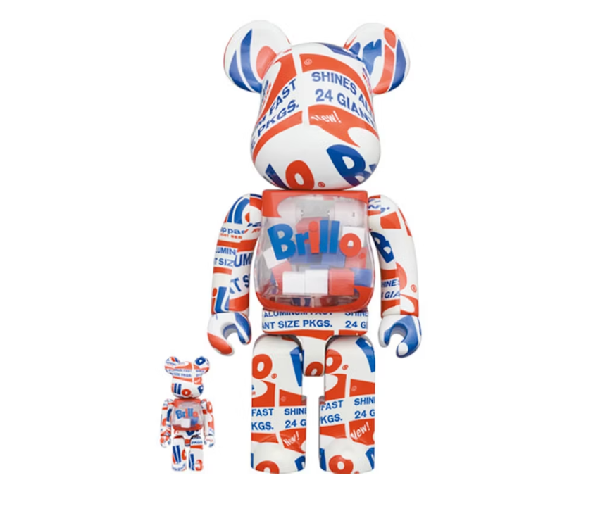 Bearbrick x Andy Warhol Brillo (2022) 100% & 400% Set