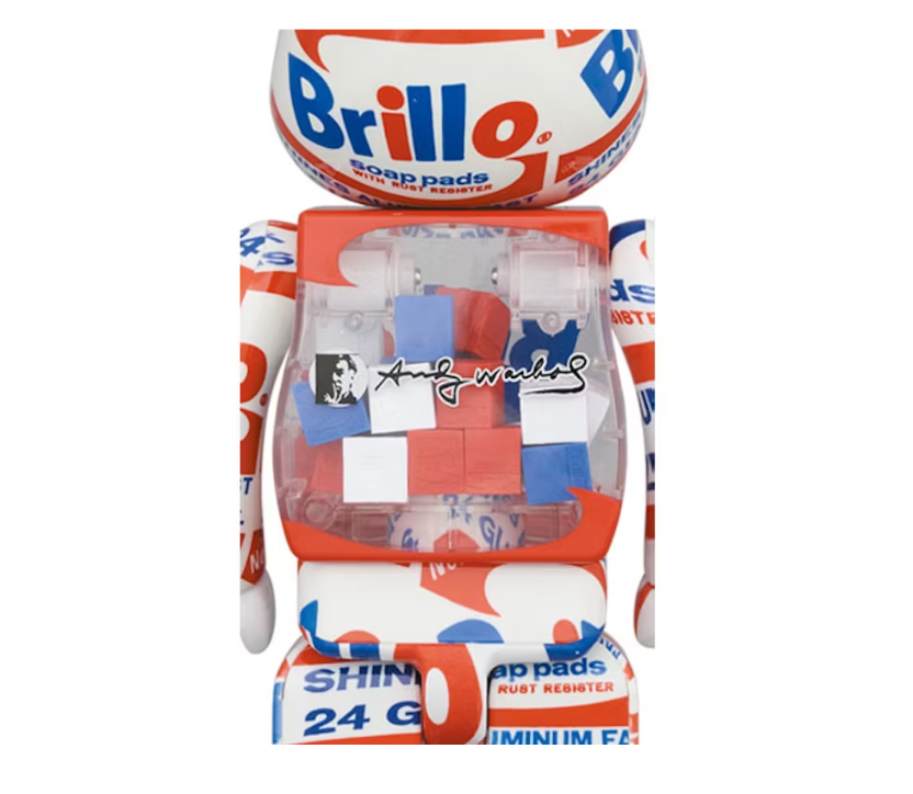 Bearbrick x Andy Warhol Brillo (2022) 100% & 400% Set