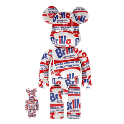 Bearbrick ANDY WARHOL "Brillo" 100% & 400% Set