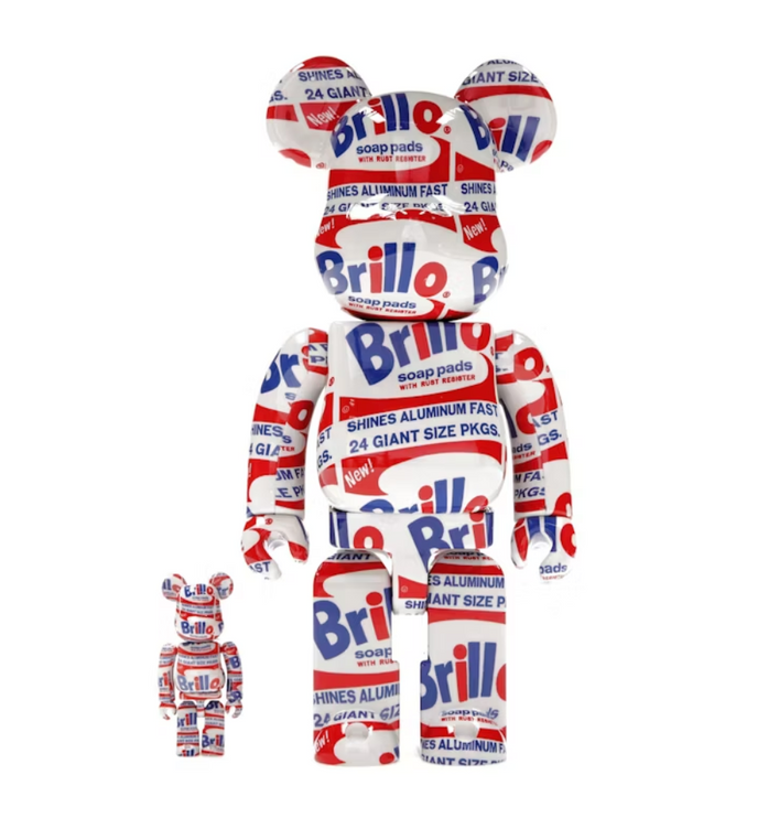 Bearbrick ANDY WARHOL "Brillo" 100% & 400% Set