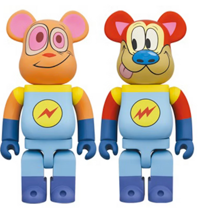 Bearbrick Ren & Stimpy Space Madness 400% Set of 2