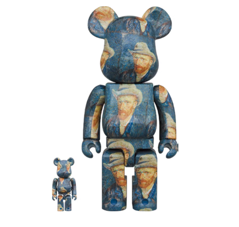 Bearbrick Van Gogh Museum Self Portrait 100% & 400% Set