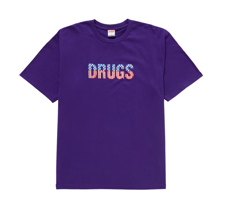 Supreme Drugs Tee Purple