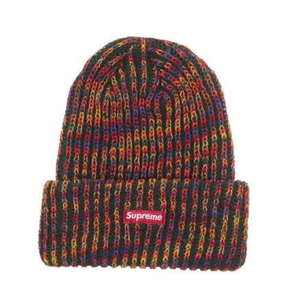 Supreme Rainbow Loose Gauge Beanie Olive