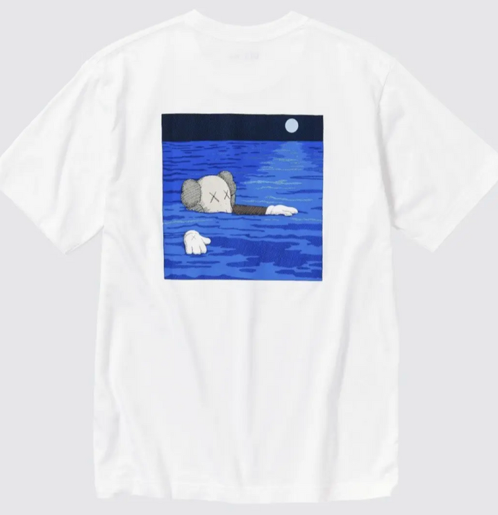 Kaws Uniqlo Swim Tee White