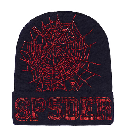 Sp5der Web Beanie Navy/Red