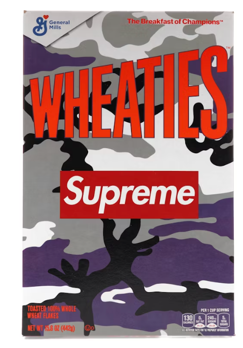 Supreme Wheaties Cereal Box Purple Camo Lot (Not Fit For Human Consumption)