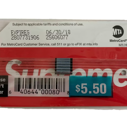 Supreme MTA Metrocard (Sealed) Red/White