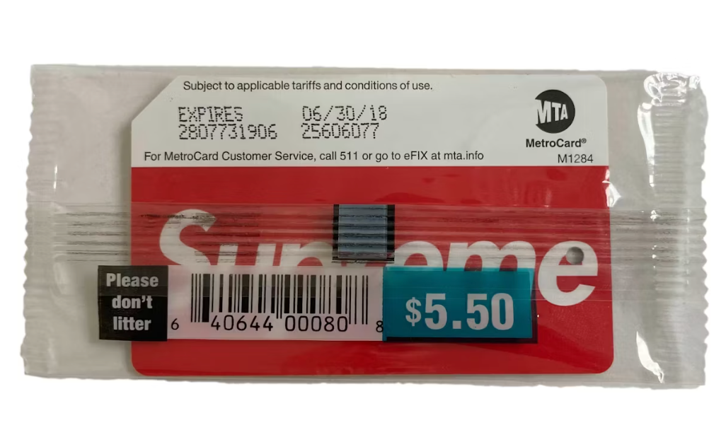 Supreme MTA Metrocard (Sealed) Red/White