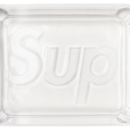 Supreme Debossed Glass Ashtray Clear