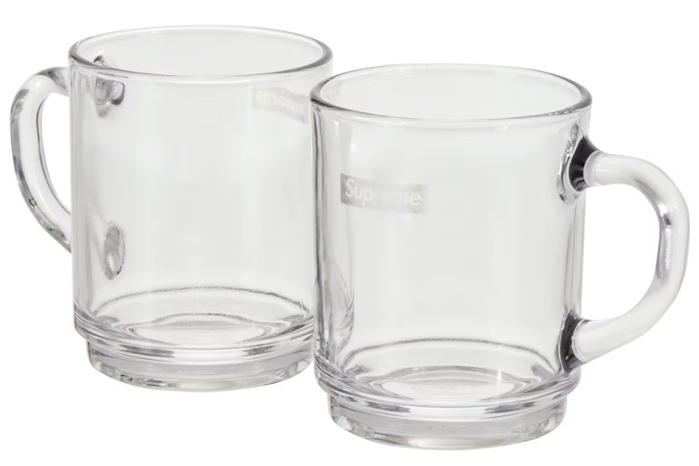 Supreme Duralex Glass Mugs (Set of 6) Clear