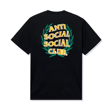 Anti Social Social Club Laurel Logo Flip Tee Black