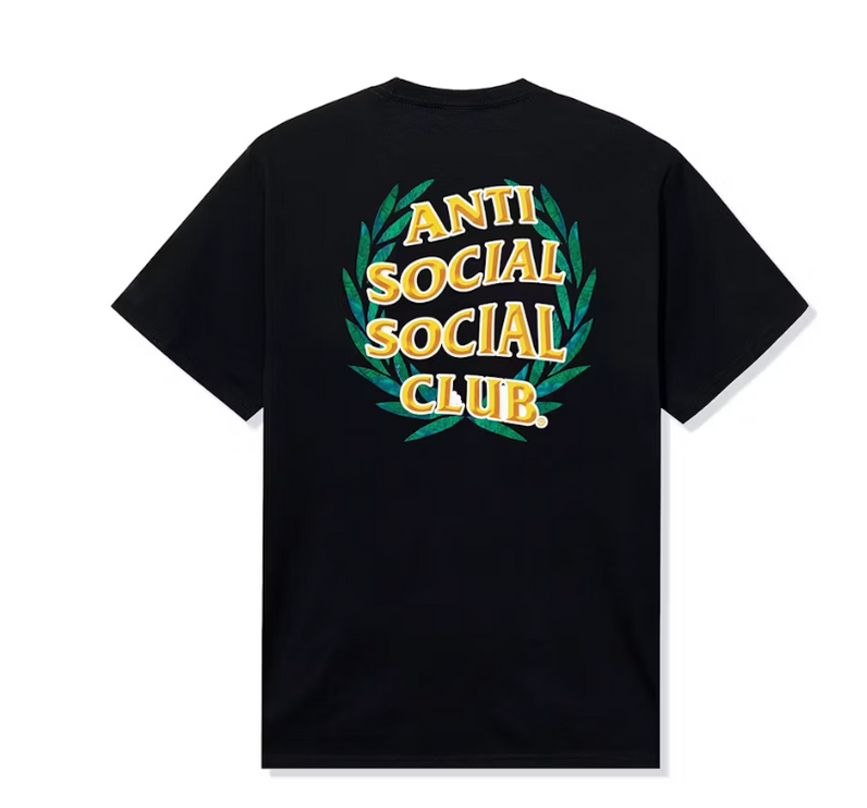 Anti Social Social Club Laurel Logo Flip Tee Black